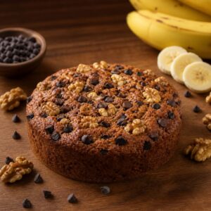 Choco-Chip Banana Walnut Cake